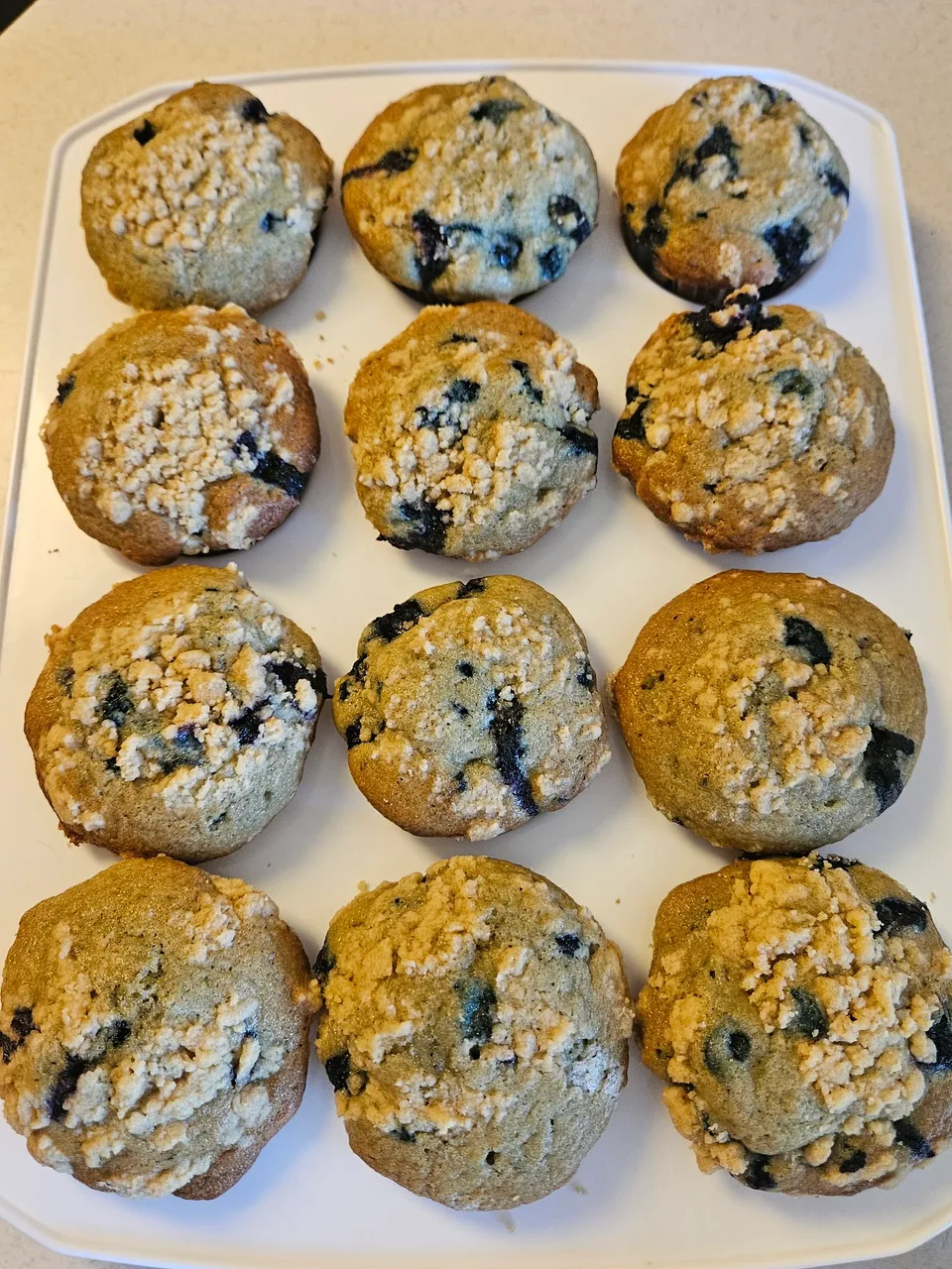 Assortment of scratch-made blueberry muffins