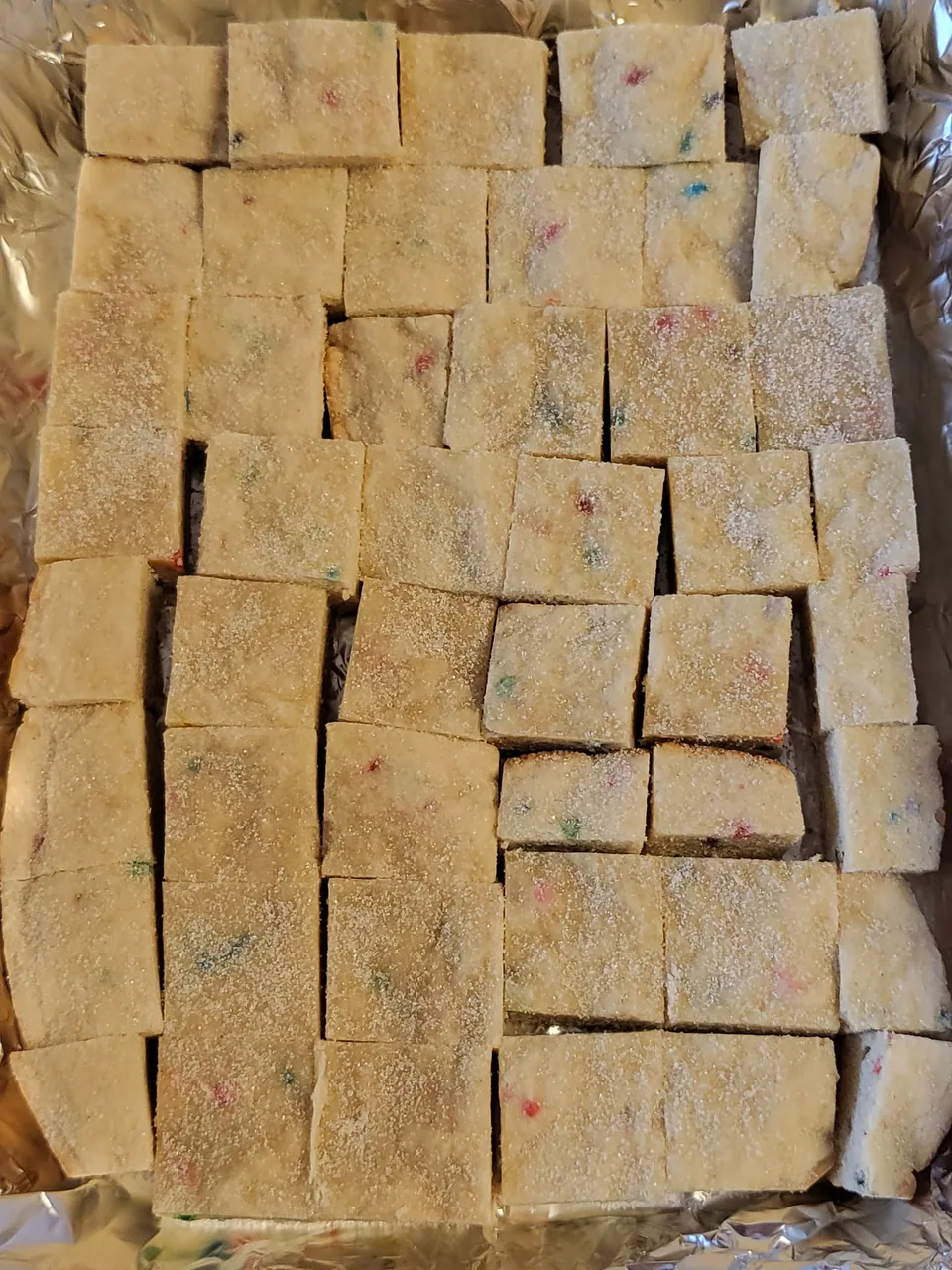 Tray filled with neatly cut squares of handcrafted fudge
