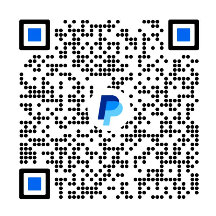 QR code that opens Amber Deronek's PayPal payment page